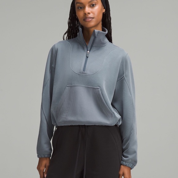 lululemon athletica Jackets & Blazers - Lululemon Brushed Softstreme Ribbed Half Zip Pullover